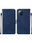 Mi 11 Için Kabartmalı Pu Deri Stand Cüzdan Telefon Kılıfı - Mavi (Yurt Dışından) 1