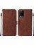 Y21 2021 / Y33S Y21S Için Kabartmalı Pu Deri Stand Cüzdan Telefon Kılıfı - Kahverengi (Yurt Dışından) 1