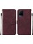 Y21 2021 / Y33S Y21S Için Kabartmalı Pu Deri Stand Cüzdan Telefon Kılıfı - Kırmızı (Yurt Dışından) 1