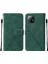 Mi 11 Için Kabartmalı Pu Deri Stand Cüzdan Telefon Kılıfı - Yeşil (Yurt Dışından) 1