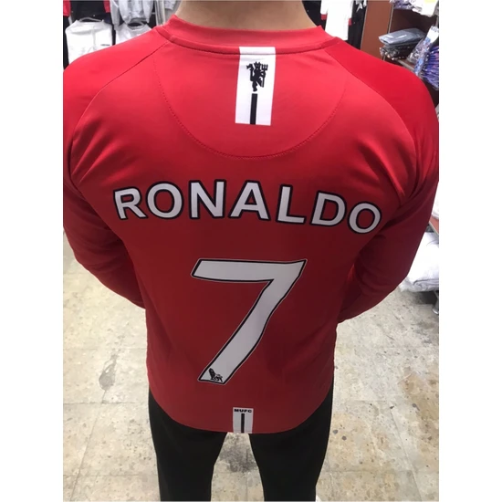 Manchester United 2007 / 2008 Kırmızı Uzun Kollu Nostalji C. Ronaldo Forması Ronaldokırmızı