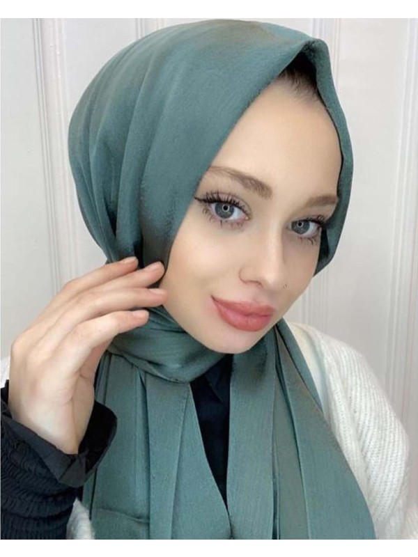Azra Fashion Şifon Jan Janlı Javel Şal - Mint Yeşili - Tek Beden