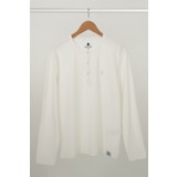 Adam Boxes Erkek Düğmeli Bisiklet Yaka Uzun Kollu T-Shirt Neo-Collargo - Kahve Melanj