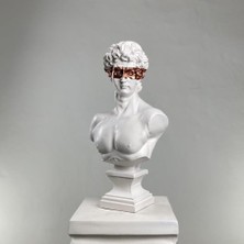 Hedgehog Art Shop David "bronze Eyes" Heykel, Büyük Boy Büst, Özel Tasarım Dekoratif Heykel, Michelangelo David