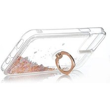 Smody Apple iPhone 12 Pro Kılıf Sulu Simli Akışkan Silikon