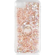 Smody Apple iPhone Se 2022 Kılıf Sulu Simli Akışkan Silikon