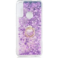 Smody Huawei Y9 Prime 2019 Kılıf Sulu Simli Akışkan Silikon