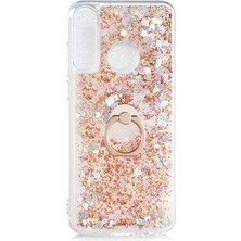 Smody Huawei Y6P Kılıf Sulu Simli Akışkan Silikon