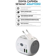 Micropack Taşınır 18W Güç Dönüşüm USA-US/AUS/UK/EU-TR Uluslararası Giriş Çıkış Seyahat Hızlı Şarj Fast Adaptör MTA-218