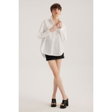 Stella Pulvis Beyaz Oversize Poplin Gömlek