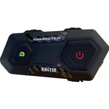 Knmaster KN4150 Motosiklet Kask Interkom Bluetooth Intercom Kulaklık Seti Karbon