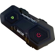 Knmaster KN4150 Motosiklet Kask Interkom Bluetooth Intercom Kulaklık Seti Karbon