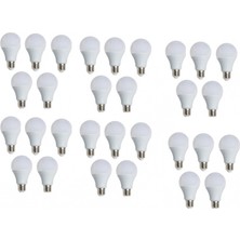 Gae LED Ampül 9 W E27 Duy  Beyaz Işık 30 Adet