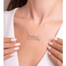 Nida Jewelry 925 Ayar Gümüş İsim Kar Tanesi Kolye