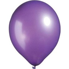 Discount Planet TMT8716 Metalik Violet Balon 12 Inç 12'li -Balonevi