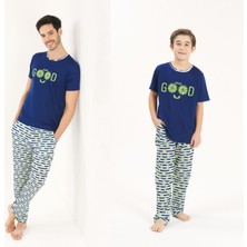Yeni Inci Baba Oğul 2 Çift Viskon Pijama Takım 838-340