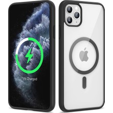 Vendas iPhone 11 Pro Max Uyumlu (11 Pro Max) Ege Serisi Magsafe Wireless Şarj Özellikli Silikon Kılıf