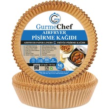 Gurme Chef Airfryer Fritöz Pişirme Kağıdı, Gıda Sınıfı, Yüksek Kalite, 100'LÜ, 16X4.5 cm