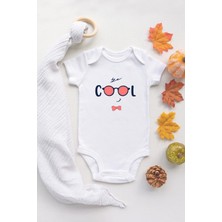 Tuğba Baby Organik %100 Pamuk Uzun Kollu Beyaz Cool Bebek Body Bebek Badi Çıtçıtlı Zıbın