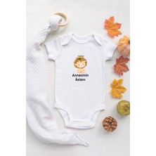 Tuğba Baby Özel Tasarım  Annesinin Aslanı Bebek Body Anne Bebek Badi Zıbın