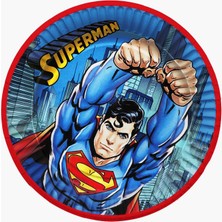 Parti Furyası Superman Doğum Günü Süsleri 16 kişilik Büyük Boy Afişli 50X70 cm  superman  doğum Günü Konsepti