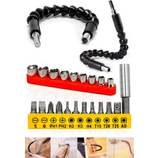 Proxtech 23 Parça Torx Anahtar Pense Tornavida Matkap Adaptör Bits Esnek Açı Uzatma Çubugu T/h/ph/torx Set