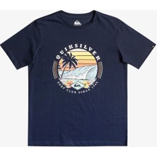 Quiksilver Qssurfclub B Erkek Çocuk Mavi Tişört