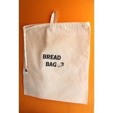 Emtory Home Büyük Boy Bread Bag Askılı Keten Ekmek Torbası 50X40CM