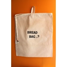 Emtory Home Büyük Boy Bread Bag Askılı Keten Ekmek Torbası 50X40CM