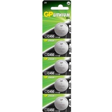 GP Pil Düğme 2450 3V (Beşli Paket) Gp