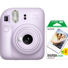 Instax Mini 12 Lila Fotoğraf Makinesi ve 20'li Mini Film