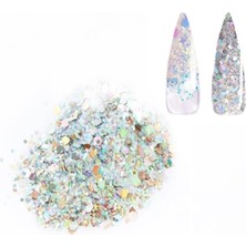 Rosevelt Tırnak Süsleme Pulları Nail Art Tırnak Sim 1 gr /kutu Beyaz