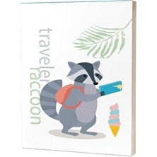 Kırmızı Ada Yayınları Gezgin Hayvanlar Rakun Traveler Raccoon - Süresiz Ajanda