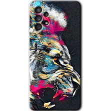 MRC İletişim Samsung Galaxy A52S Kılıf Hd Desen Baskılı Arka Kapak - Colorfull Aslan