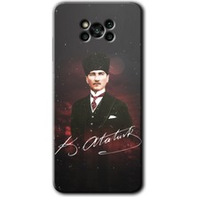 MRC İletişim Poco X3 Pro Kılıf Hd Desen Baskılı Arka Kapak - Kemal Atatürk