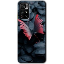 MRC İletişim Poco M4 Pro 5g Kılıf Hd Desen Baskılı Arka Kapak - Dark Butterfly