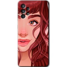 MRC İletişim Samsung Galaxy A52S Kılıf Hd Desen Baskılı Arka Kapak - Kızıl Kız