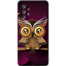 MRC İletişim Samsung Galaxy A52S Kılıf Hd Desen Baskılı Arka Kapak - Owl Bird Branch