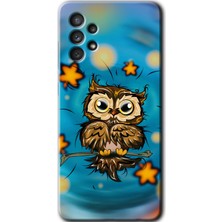 MRC İletişim Samsung Galaxy A33 Kılıf Hd Desen Baskılı Arka Kapak - Owl Bird Stars