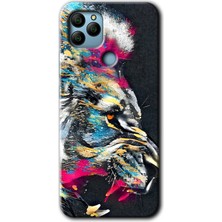 MRC İletişim General Mobile Gm 22 Plus Kılıf Hd Desen Baskılı Arka Kapak - Colorfull Aslan