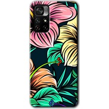 MRC İletişim Xiaomi Redmi Note 11T Kılıf Hd Desen Baskılı Arka Kapak - Çizim Çiçekler