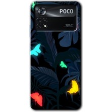 MRC İletişim Poco X4 Pro Kılıf Hd Desen Baskılı Arka Kapak - Lighter Butterfly