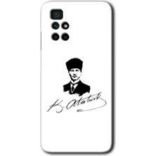 MRC İletişim Xiaomi Redmi 10 Kılıf Hd Desen Baskılı Arka Kapak - Kemal Atatürk Imza