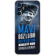 MRC İletişim Oppo Reno 6 Kılıf Hd Desen Baskılı Arka Kapak - Bozkurt Atatürk