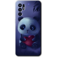 MRC İletişim Oppo Reno 6 Kılıf Hd Desen Baskılı Arka Kapak - Bebek Panda