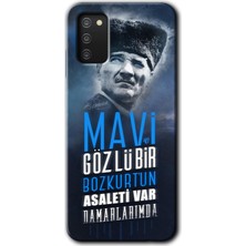 MRC İletişim Samsung Galaxy A03S Kılıf Hd Desen Baskılı Arka Kapak - Bozkurt Atatürk