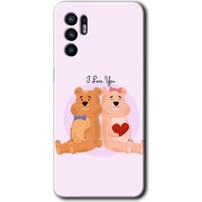 MRC İletişim Oppo Reno 6 Kılıf Hd Desen Baskılı Arka Kapak - Sevgili Ayıcık