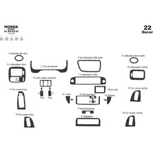 meriç cockpit design Meriç® Honda Civic Ön Torpido Kaplama Maun 22 Parça 1995-2001
