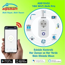 Alpsmart AS816EU Wifi Akıllı Priz Uzaktan Kontrollü Tuya App Destekli- 16A