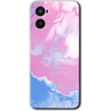 MRC İletişim Oppo A96 Kılıf Hd Desen Baskılı Arka Kapak - Liquid Lekeler Art
